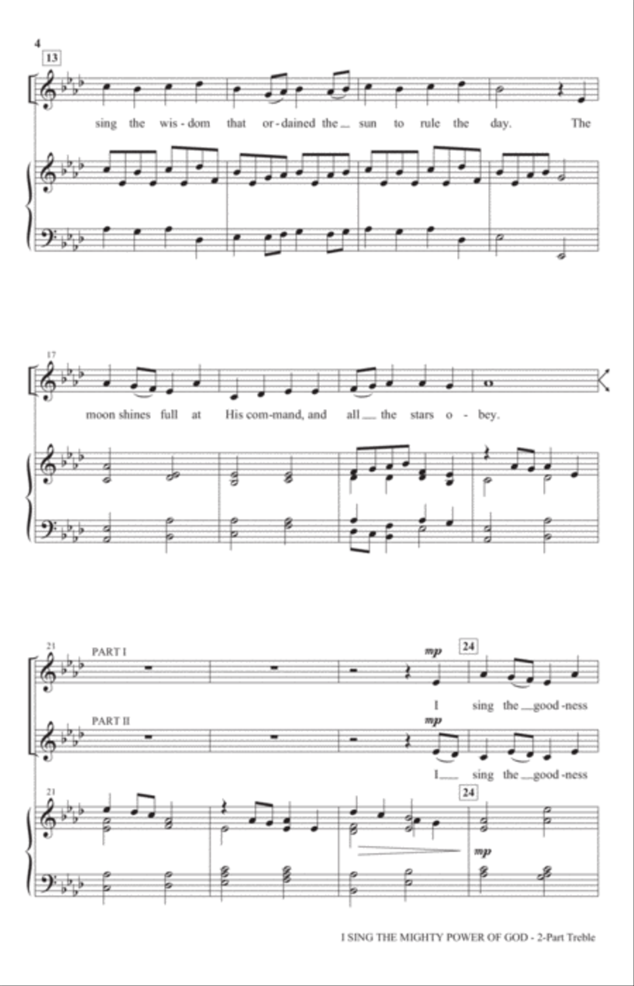 I Sing The Mighty Power Of God 2-Part scores gallery preview page 2