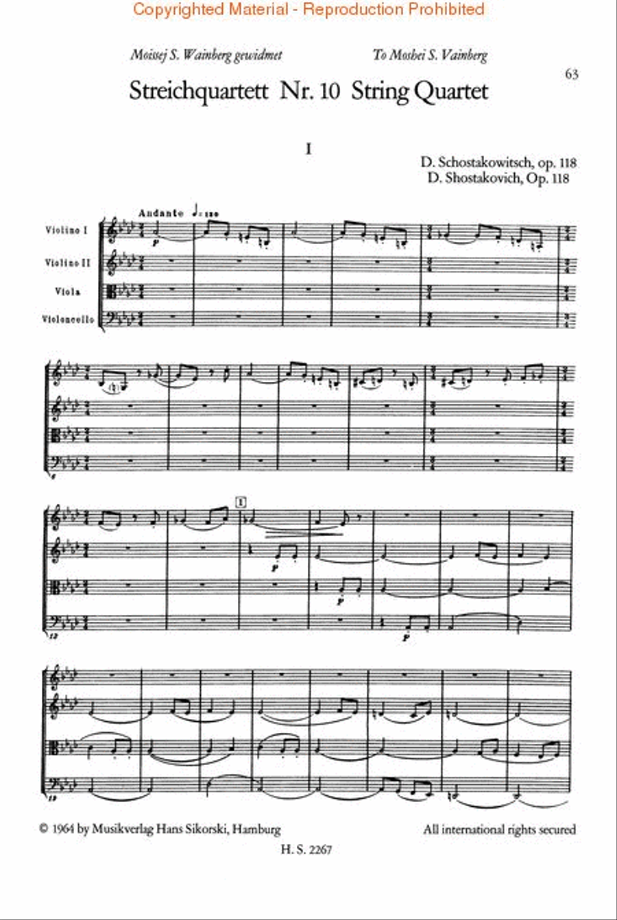 String Quartets, Nos. 9–10 String Quartet scores gallery preview page 4