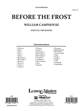 Book cover for Before The Frost