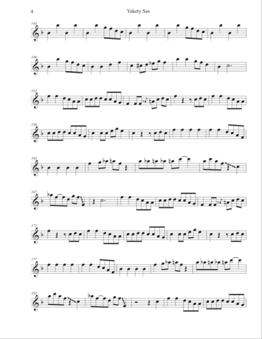 Yakety Sax Yakety Sax Baritone Saxophone scores gallery preview page 4