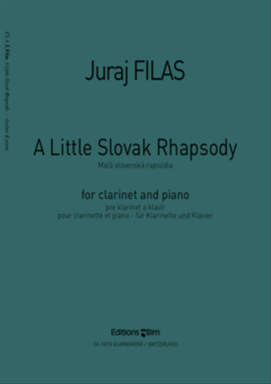 Little Slovak Rhapsody Clarinet Solo scores gallery preview page 1