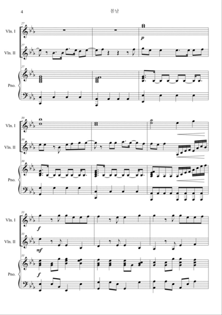 Spring Day Piano Trio scores gallery preview page 4