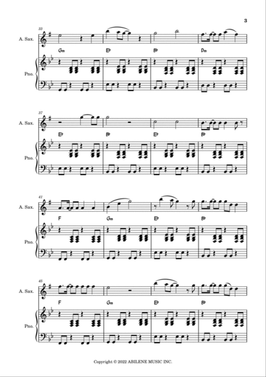Over The Rainbow / What A Wonderful World Alto Saxophone scores gallery preview page 3