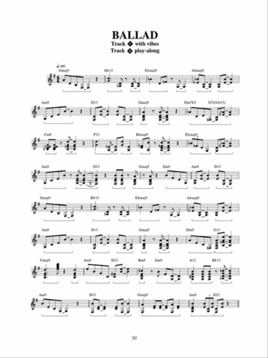 Voicing and Comping for Jazz Vibraphone Percussion scores gallery preview page 5