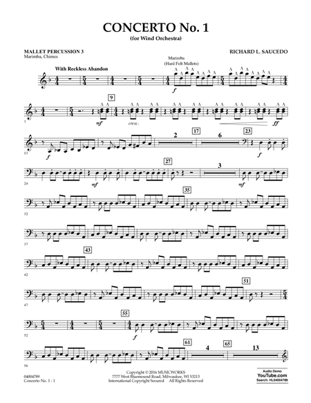 Concerto No. 1 (for Wind Orchestra) - Mallet Percussion 3