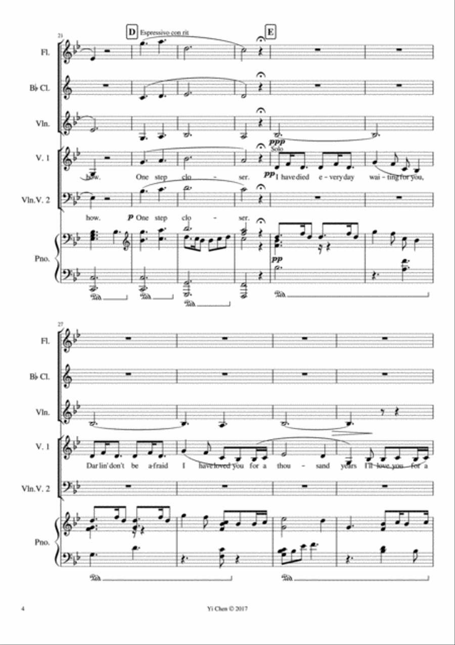 A Thousand Years Piano, Vocal, Guitar scores gallery preview page 4