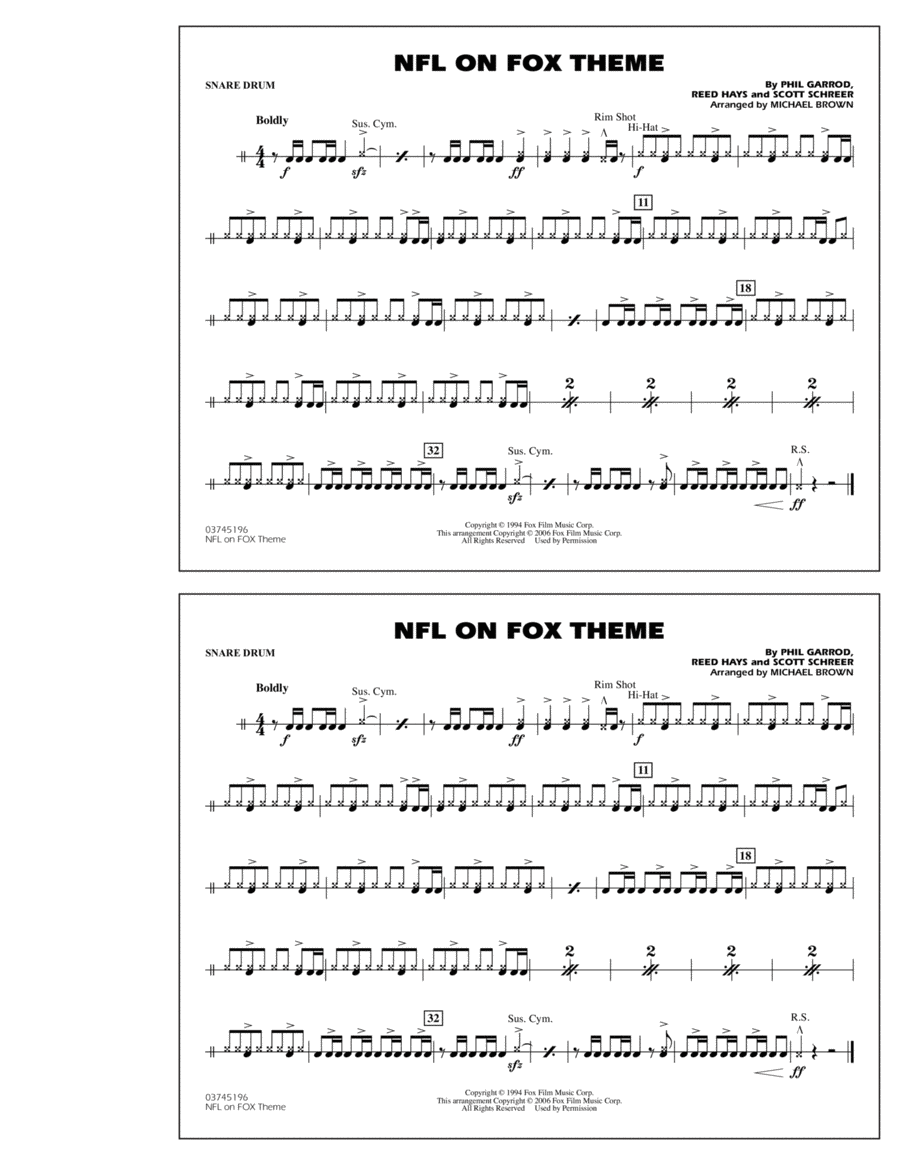 NFL On Fox - Snare Drum