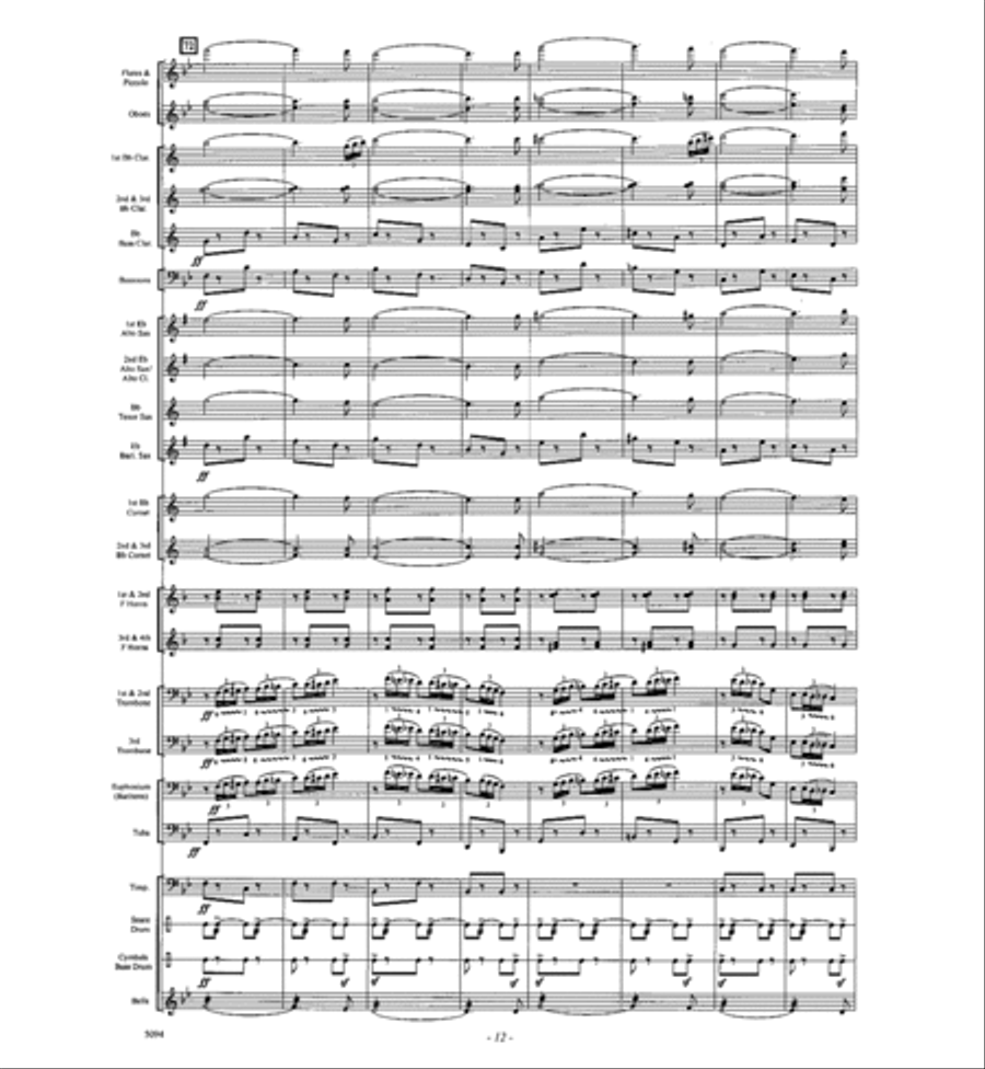 Trombone Blues Concert Band scores gallery preview page 11