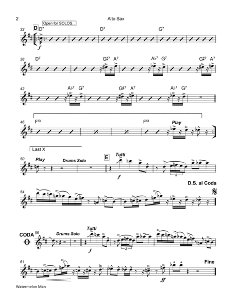 Watermelon Man Jazz Ensemble scores gallery preview page 3