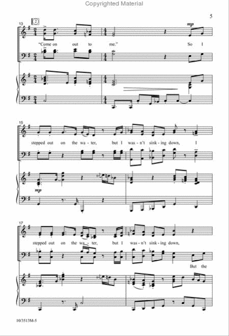 Walking 'Cross the Sea Walking 'Cross the Sea 4-Part scores gallery preview page 4