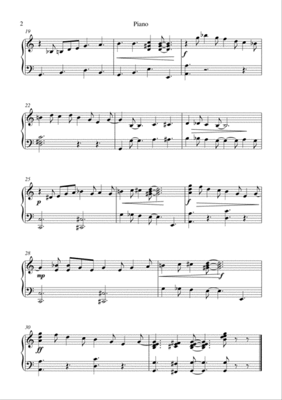 Bad Buzzard Blues Piano Solo scores gallery preview page 2