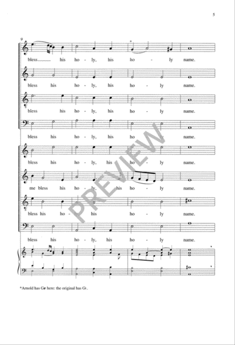 O Bless the Lord O Bless the Lord 4-Part scores gallery preview page 6