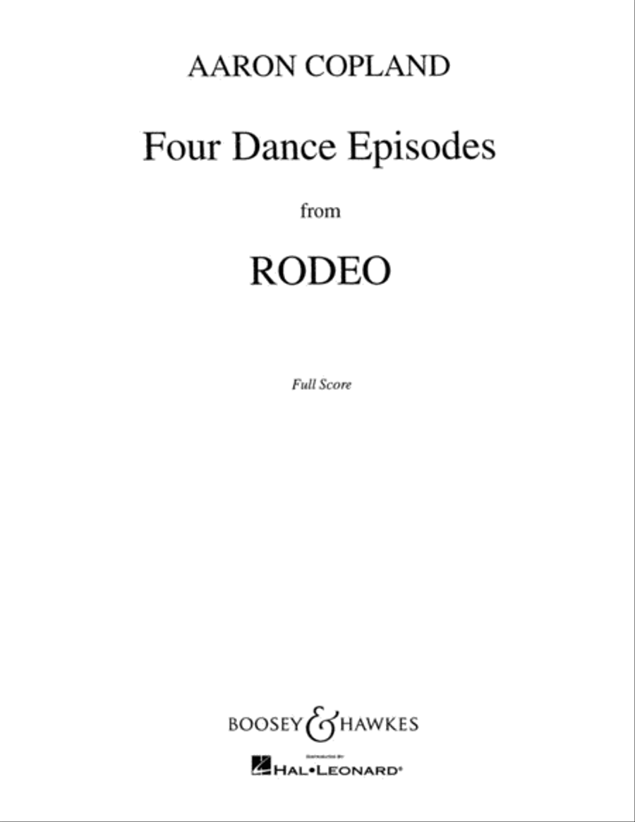 Four Dance Episodes from Rodeo Orchestra scores gallery preview page 1