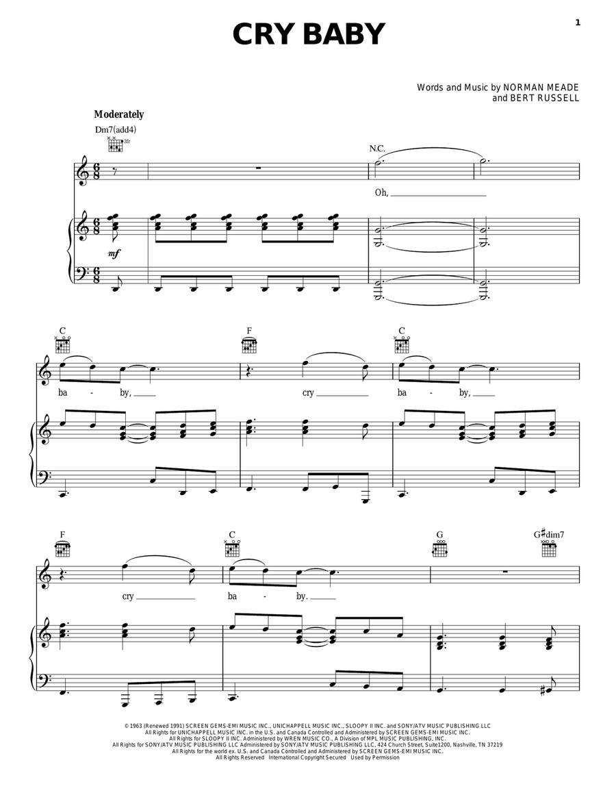Cry Baby (from the musical A Night With Janis Joplin) Acoustic Guitar scores gallery preview page 1