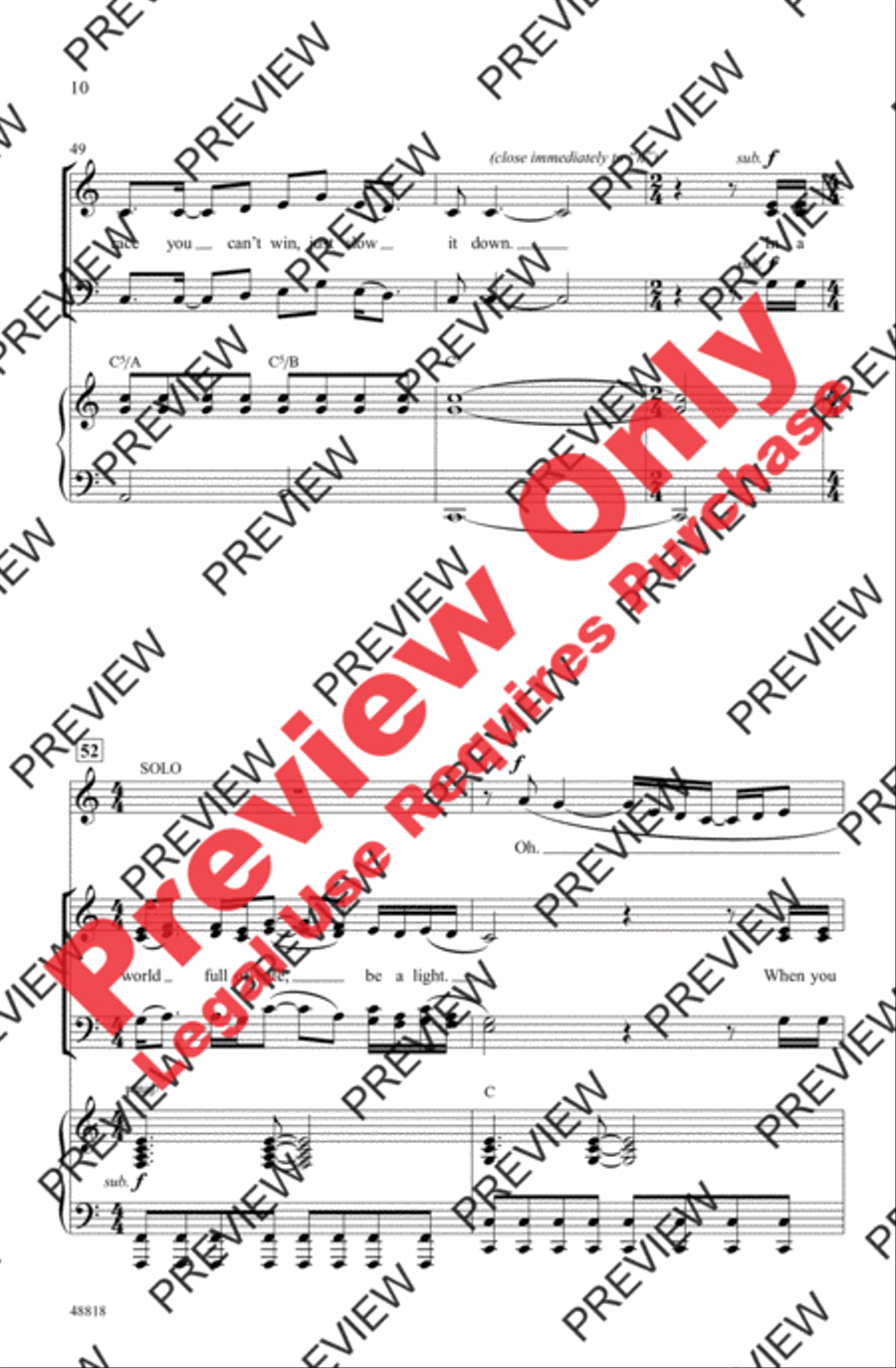 Be a Light 4-Part scores gallery preview page 10