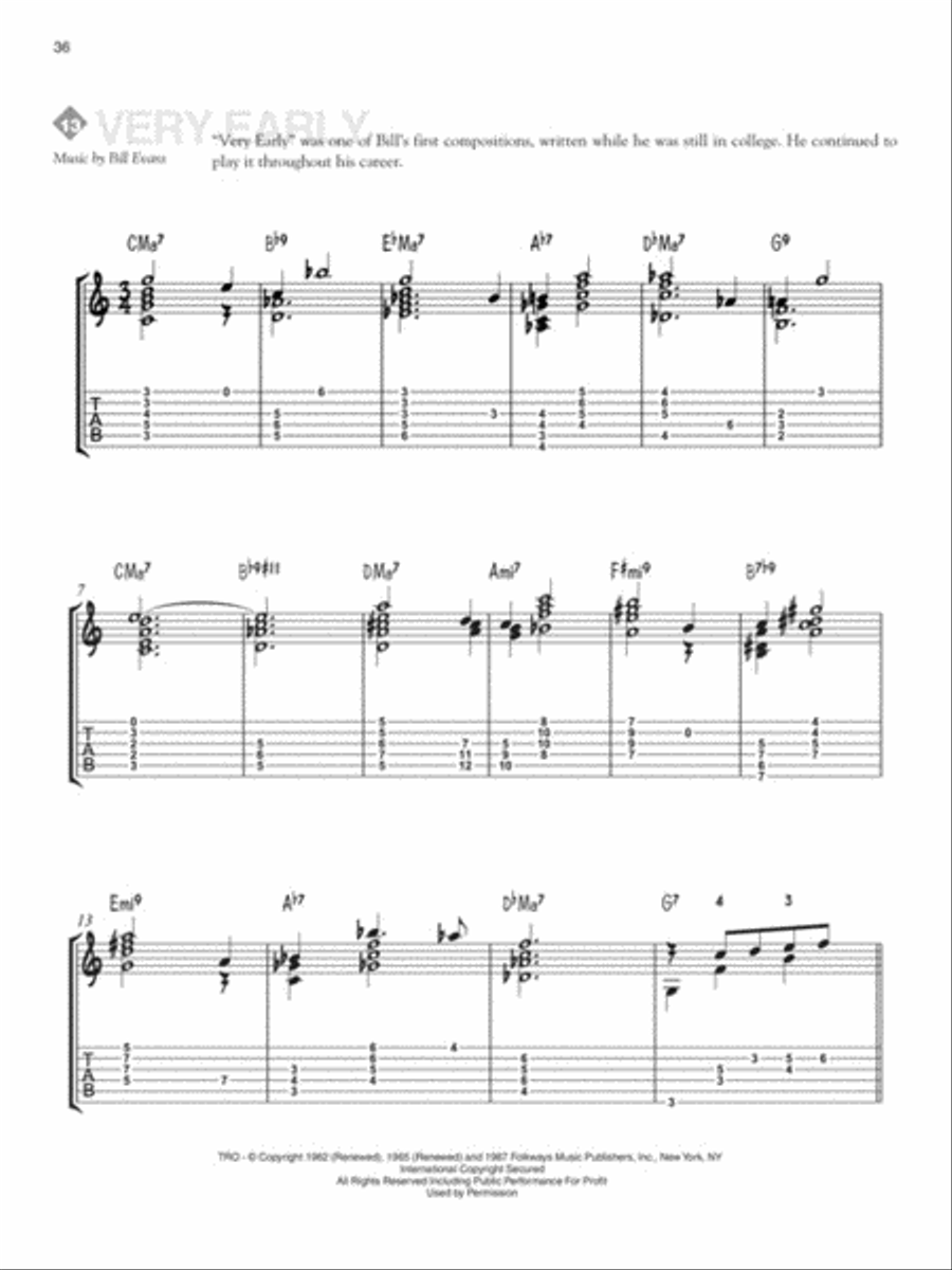 The Bill Evans Guitar Book Electric Guitar scores gallery preview page 5