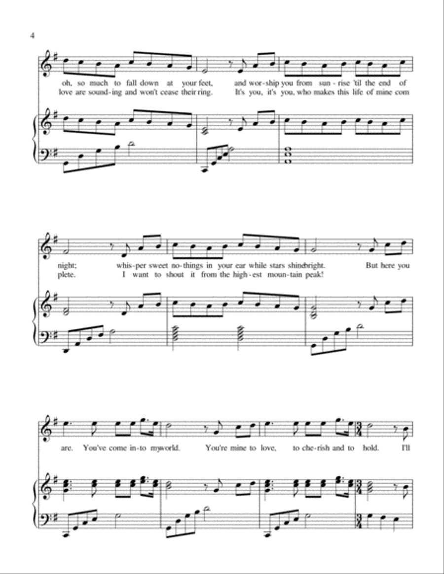 YOU'VE COME INTO MY WORLD Soprano Voice scores gallery preview page 4