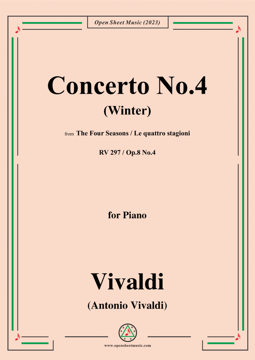 Vivaldi-Violin Concerto in f minor,RV 297,Op.8 No.4,L'inverno(Winter),for Piano image number null