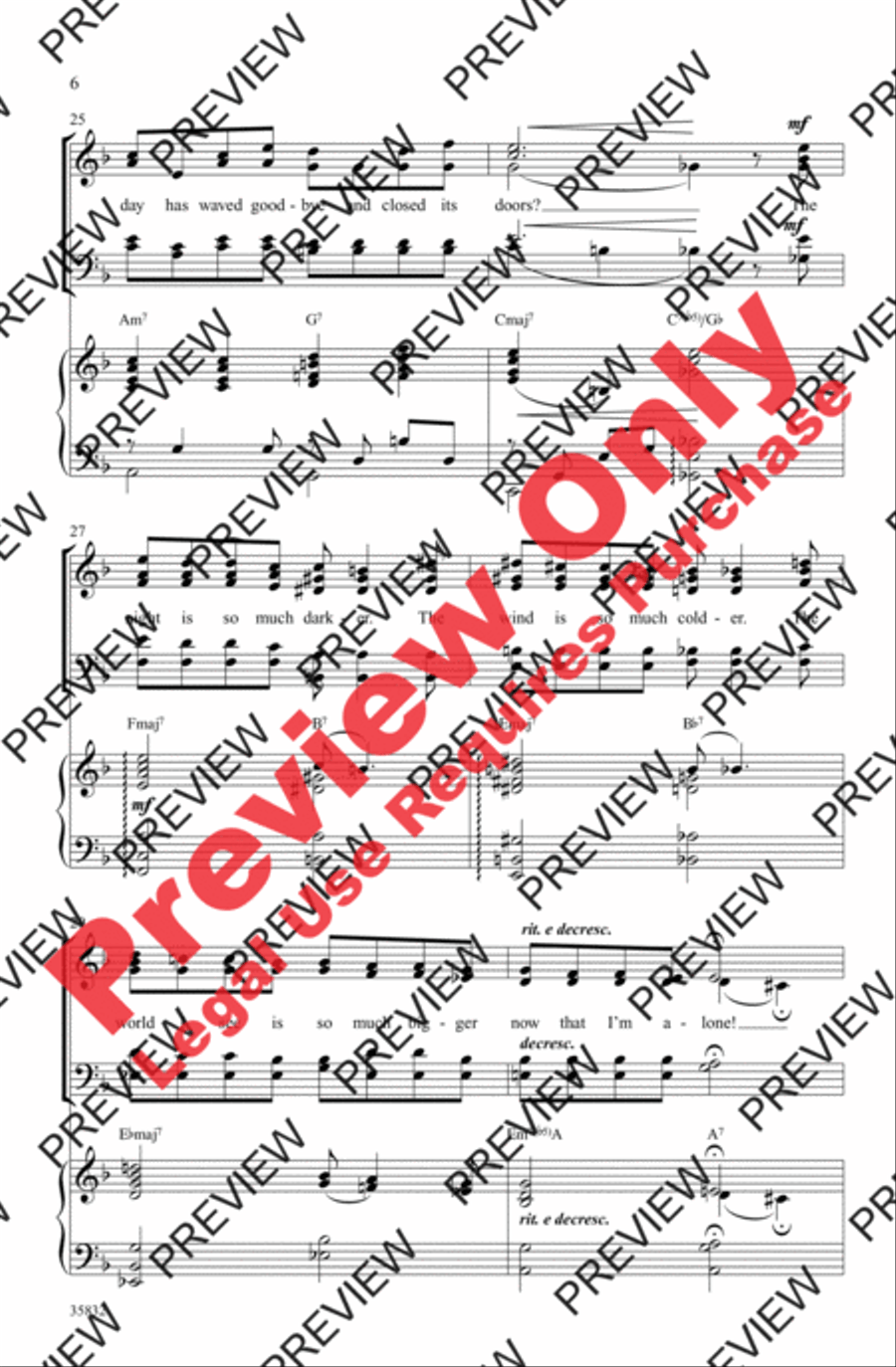 Papa, Can You Hear Me? 4-Part scores gallery preview page 6