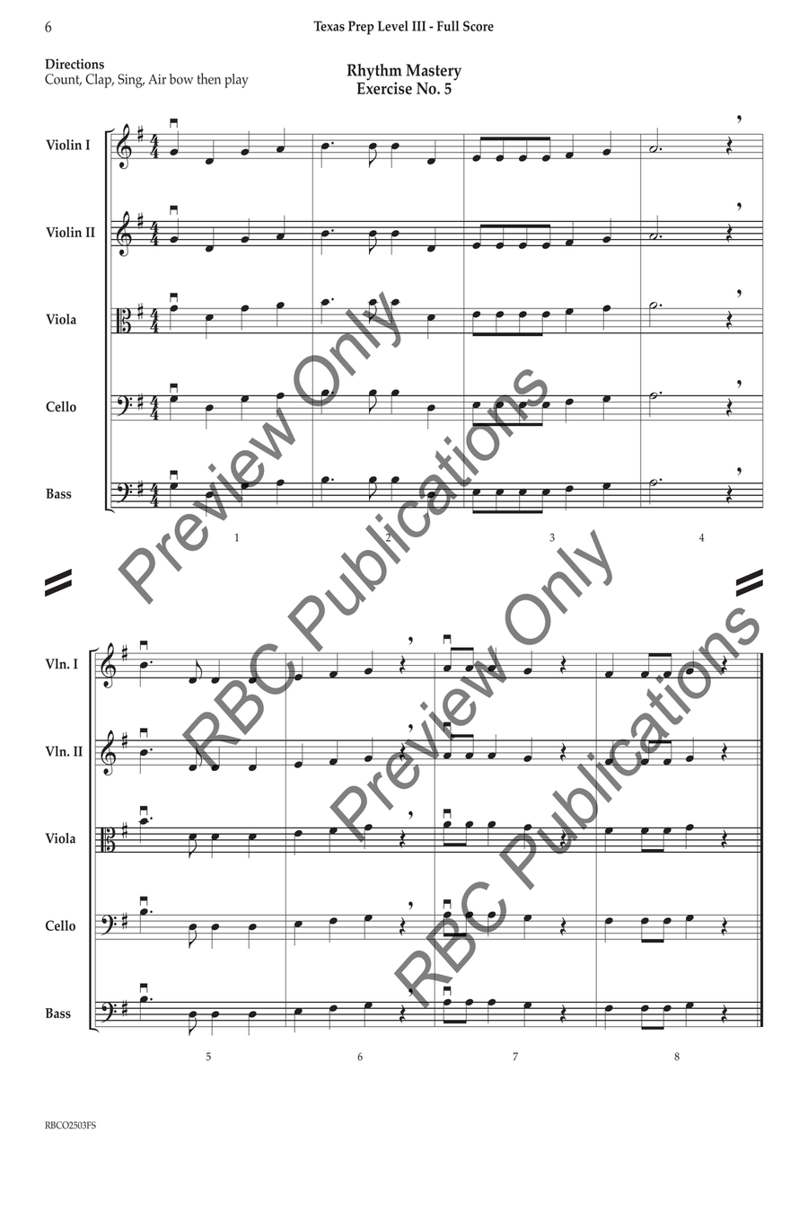 Texas Prep Level III Texas Prep Level III Orchestra scores gallery preview page 5