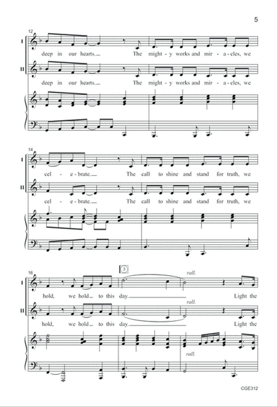 Light the Candles of Hanukkah - Two-part Choir scores gallery preview page 5