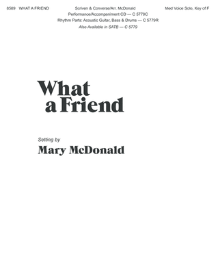 WHAT A FRIEND-MCDO-MED VOICE SOLO-Digital Download