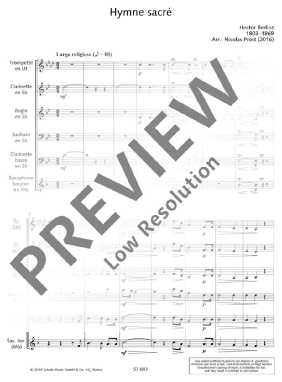 Hymne sacré Hymne sacré Clarinet scores gallery preview page 5