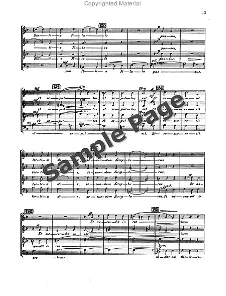 Mass in D Minor 4-Part scores gallery preview page 14
