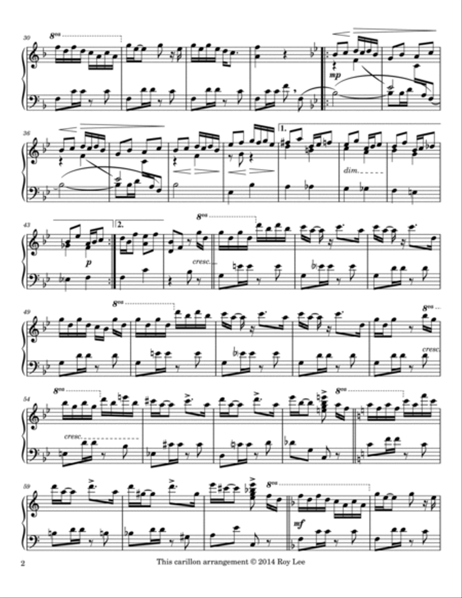Juba Dance for carillon Juba Dance for carillon Carillon scores gallery preview page 2