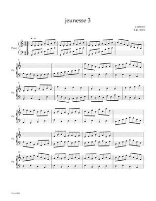 jeunesse 3 for piano solo