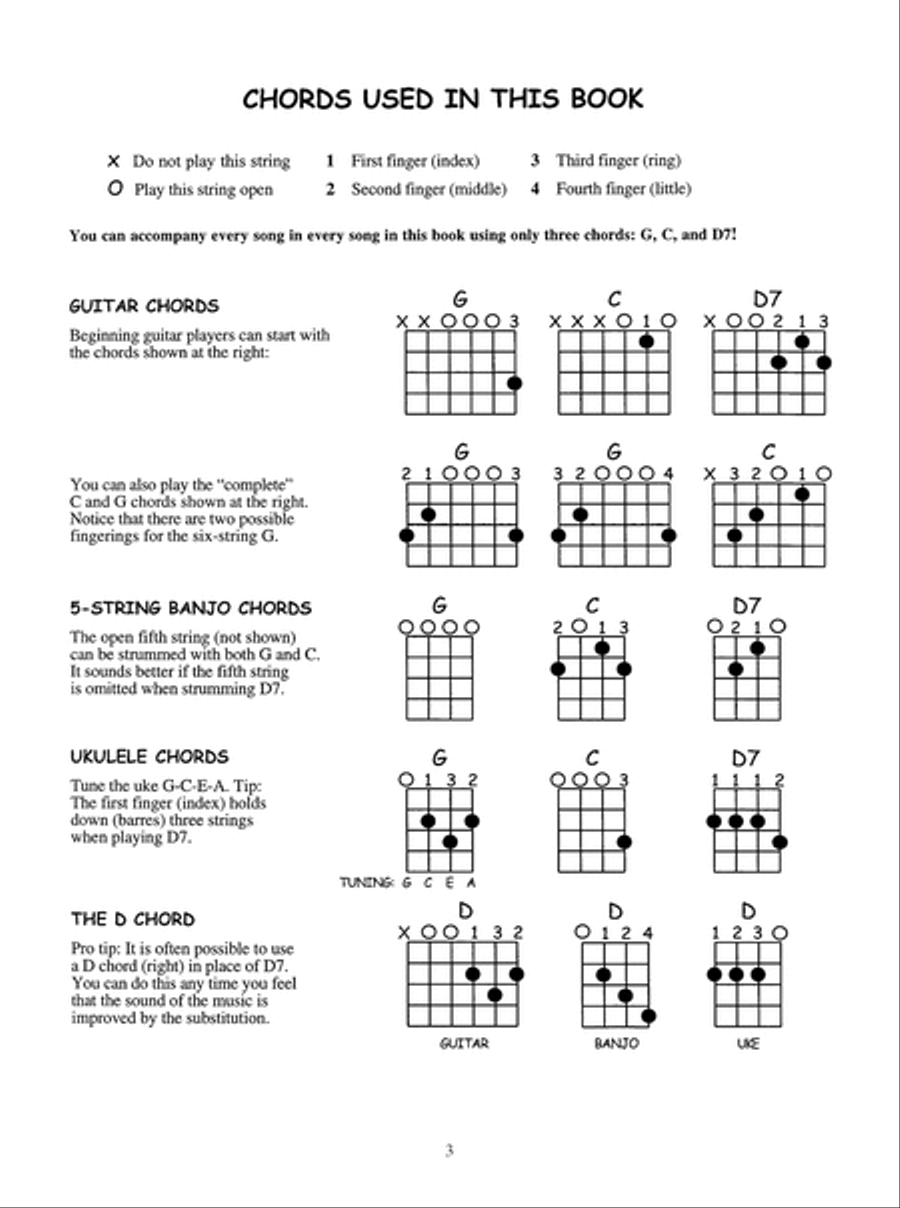 101 Three-Chord Hymns & Gospel Songs for Guitar, Banjo & Uke