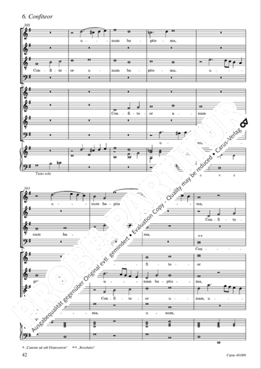 Credo a 8 voci 4-Part scores gallery preview page 43