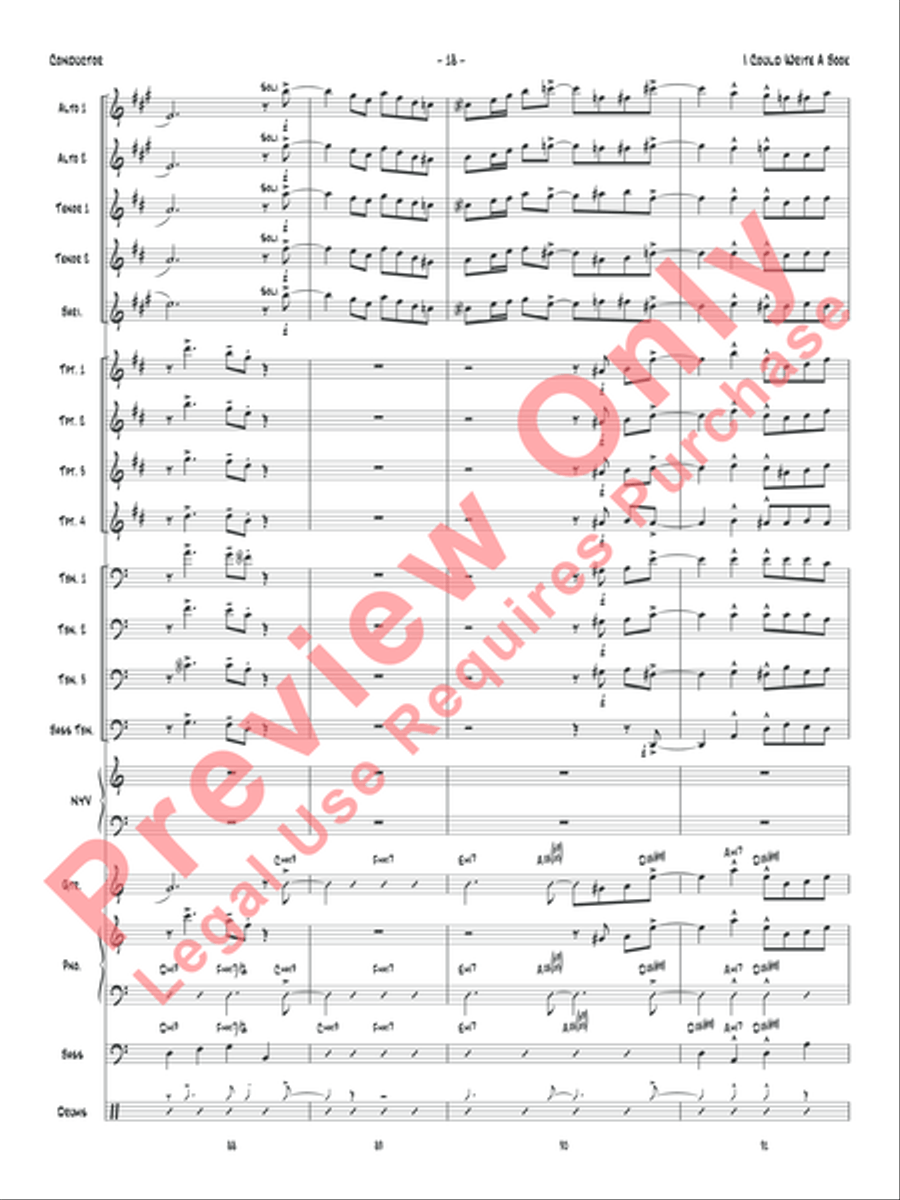 I Could Write a Book Jazz Ensemble scores gallery preview page 21