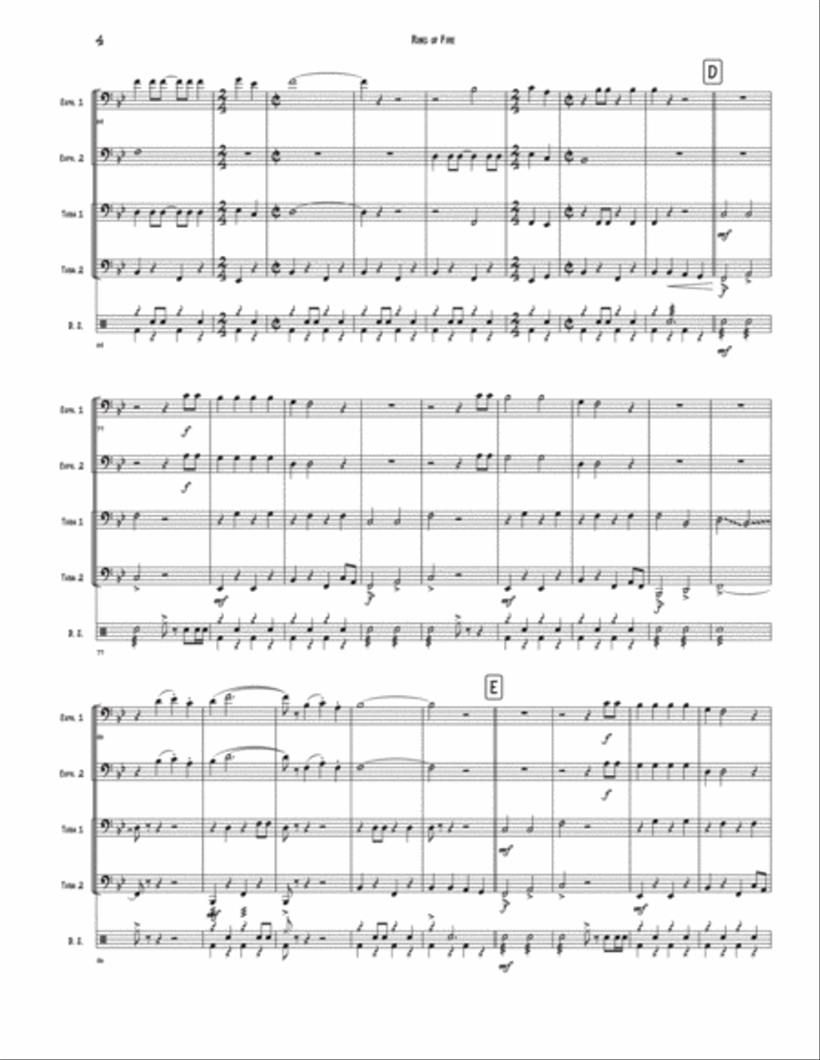 Ring Of Fire Brass Quartet scores gallery preview page 4