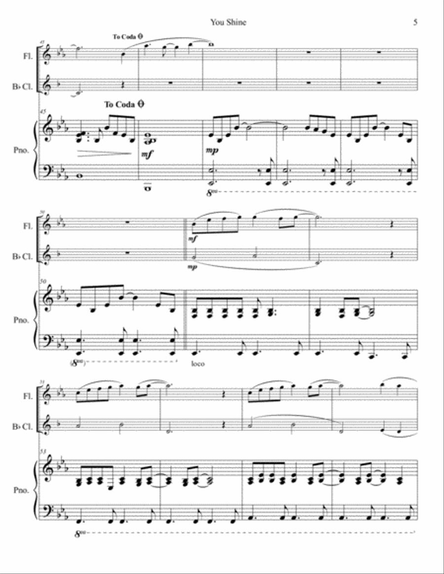 You Shine Small Ensemble scores gallery preview page 6