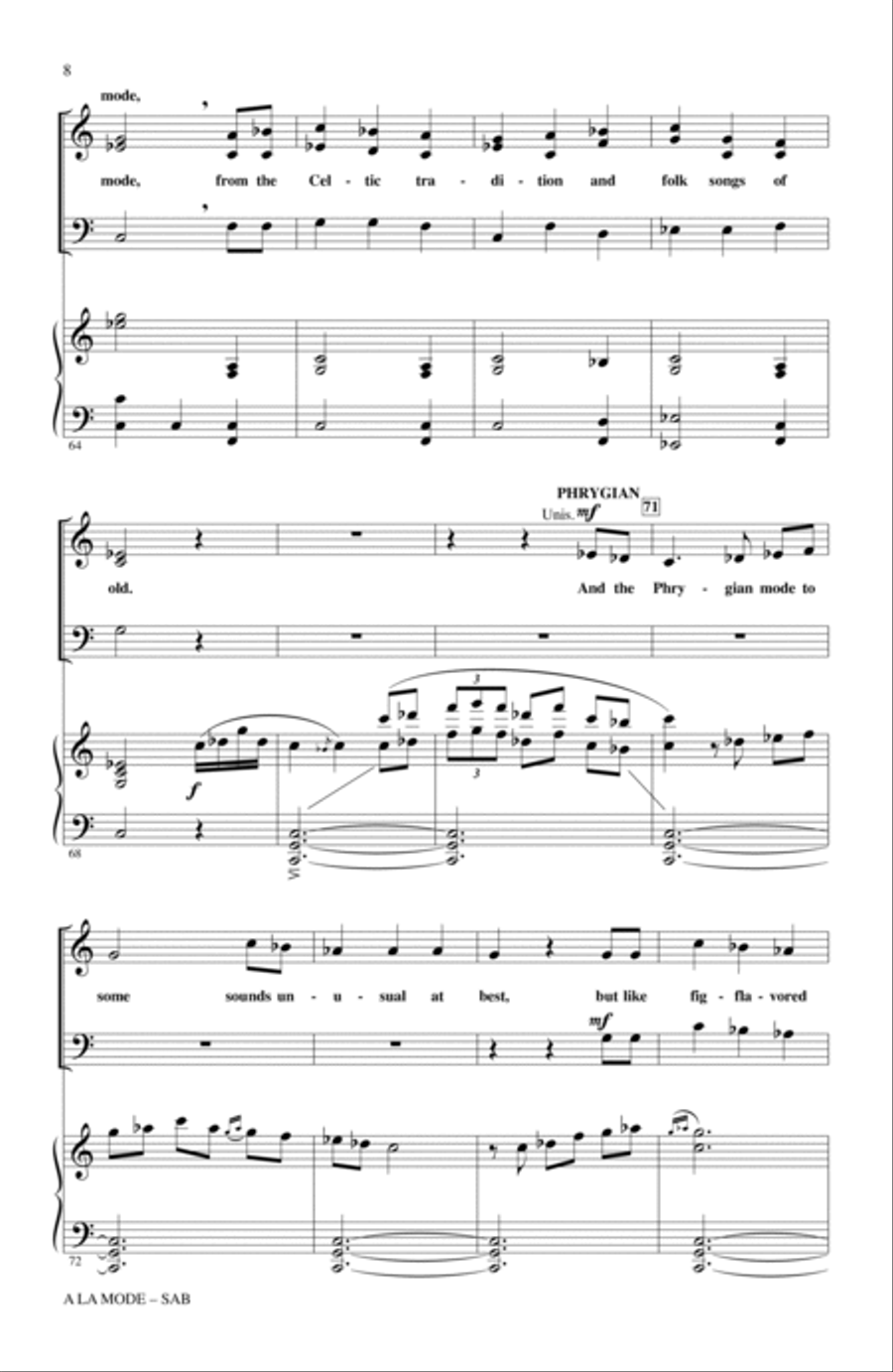 A La Mode 3-Part scores gallery preview page 6