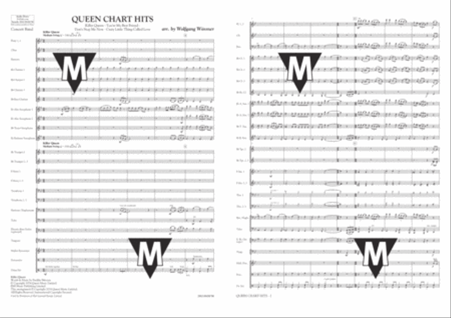 Queen Chart Hits Queen Chart Hits Concert Band scores gallery preview page 2