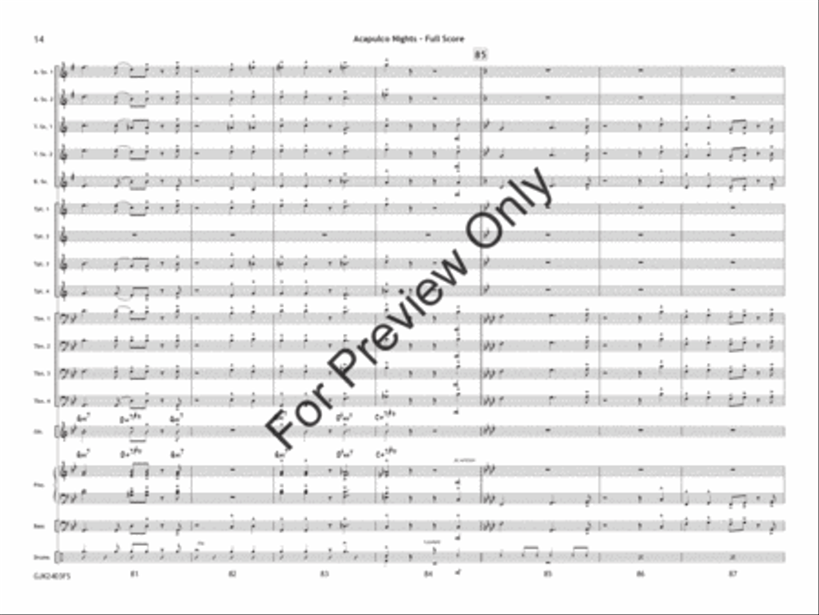 Acapulco Nights Acapulco Nights Jazz Ensemble scores gallery preview page 15