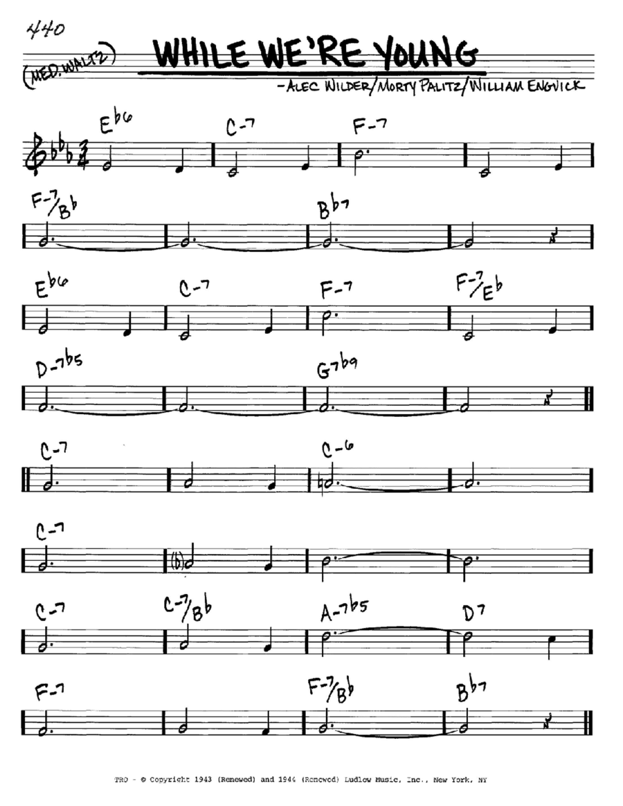 While We're Young C Instrument scores gallery preview page 1