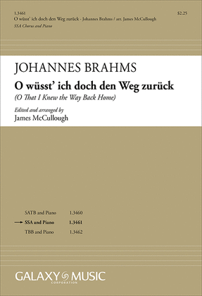 Book cover for O wüsst’ ich doch den Weg zurück (O That I Knew the Way Back Home)
