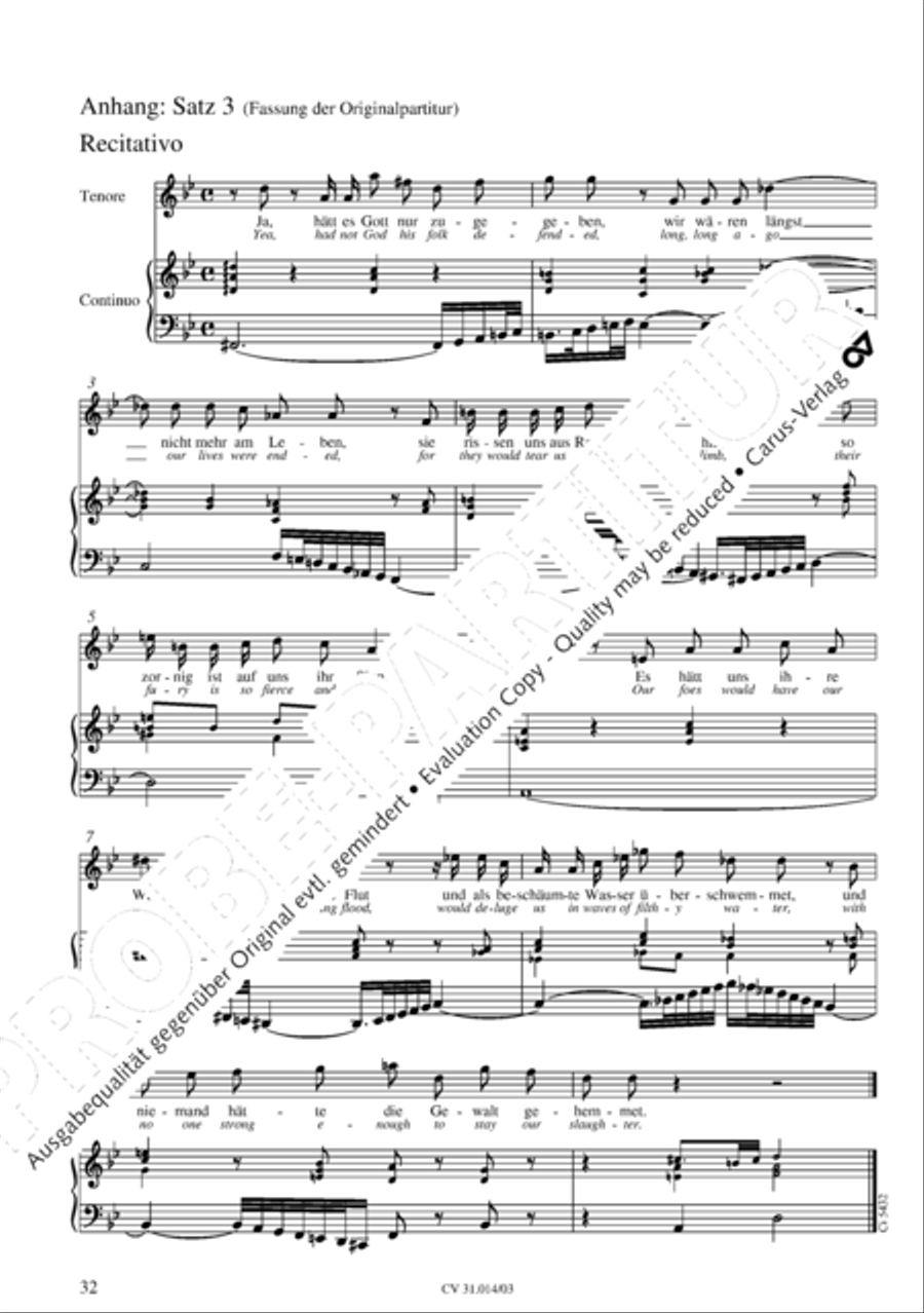 Were God not with us here today (War Gott nicht mit uns diese Zeit) STB scores gallery preview page 33