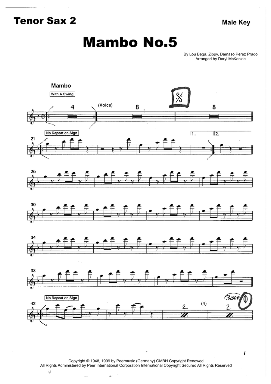 Mambo No. 5 (a Little Bit Of...) Jazz Ensemble scores gallery preview page 5