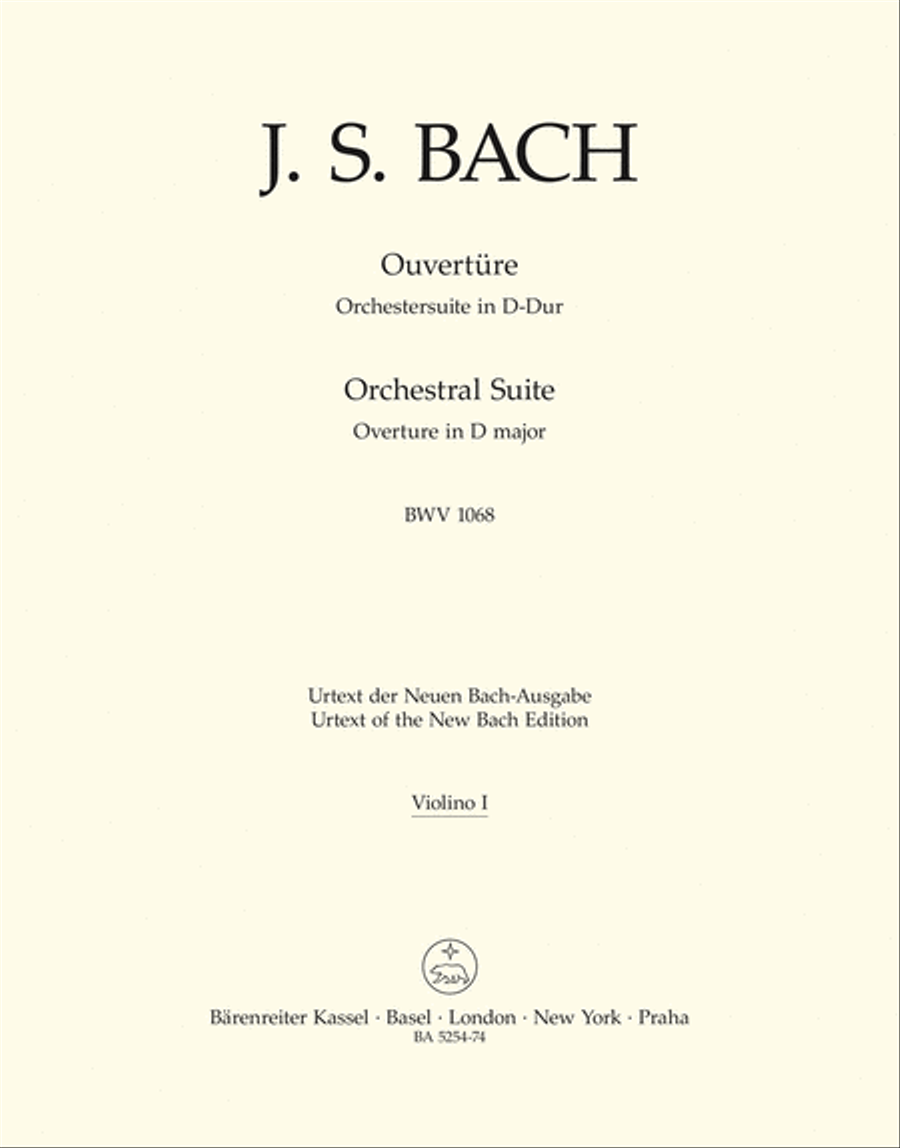 Ouverture (Orchestersuite) D major BWV 1068 Orchestra scores gallery preview page 1