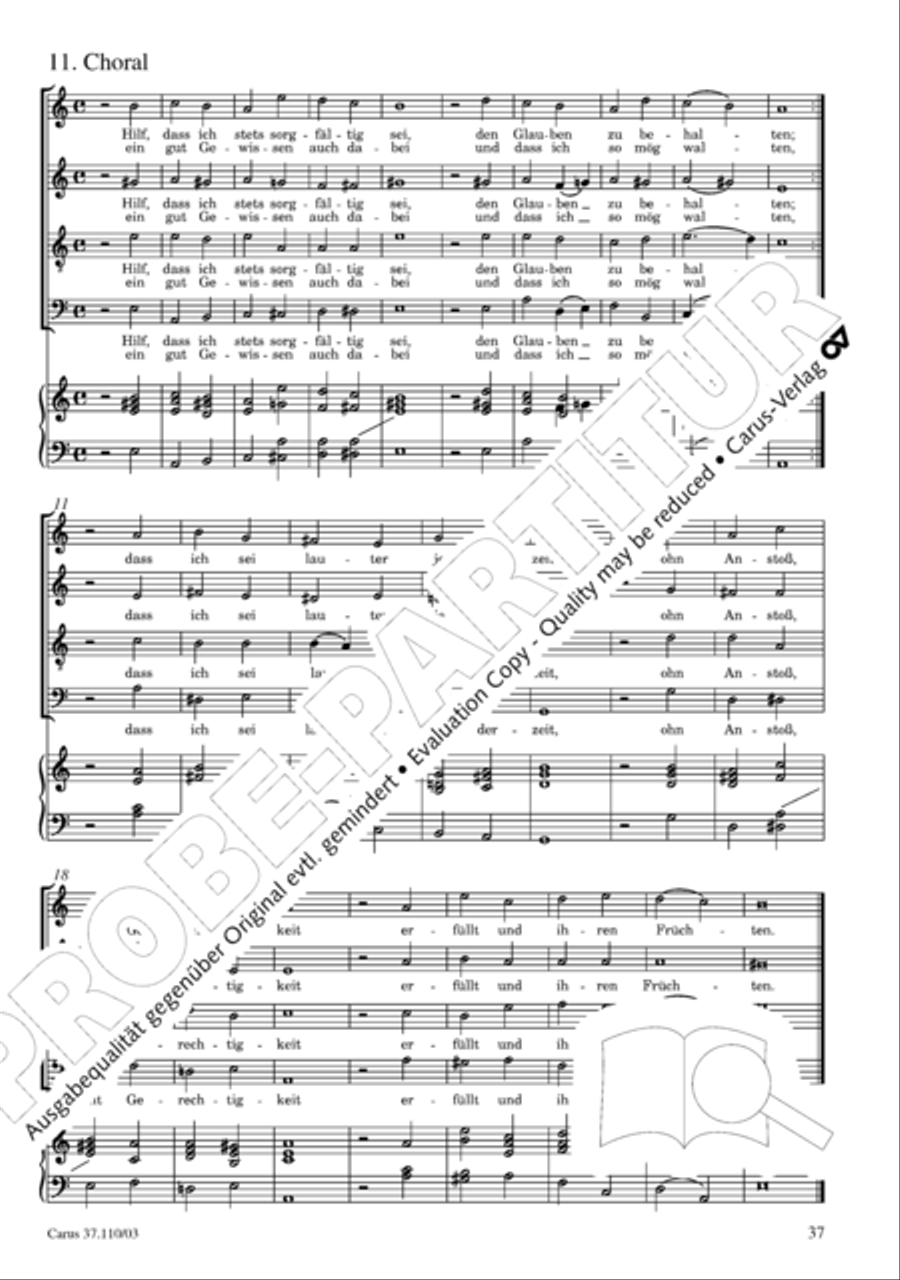 Markuspassion. Werkausgabe Reihe 1, Bd. 7 (Homilius) 4-Part scores gallery preview page 44