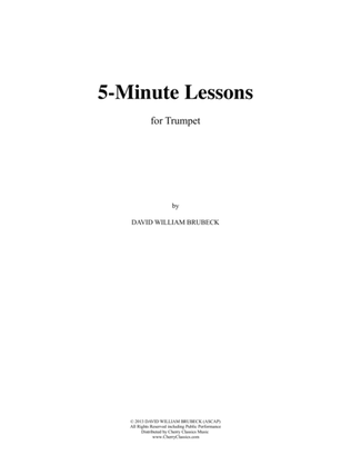 Book cover for 5-Minute Lessons for Trumpet Method for Beginners