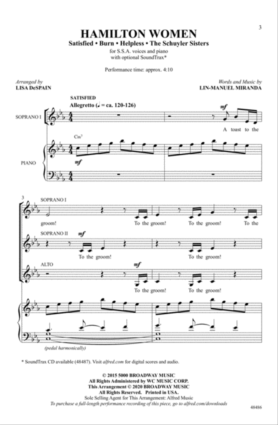 Hamilton Women Choir scores gallery preview page 1