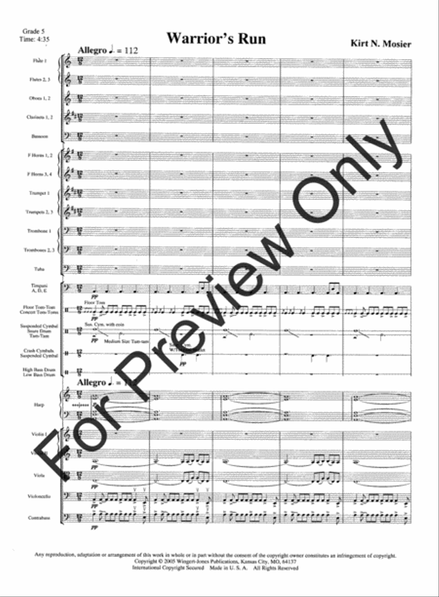 Warrior's Run String Orchestra scores gallery preview page 4