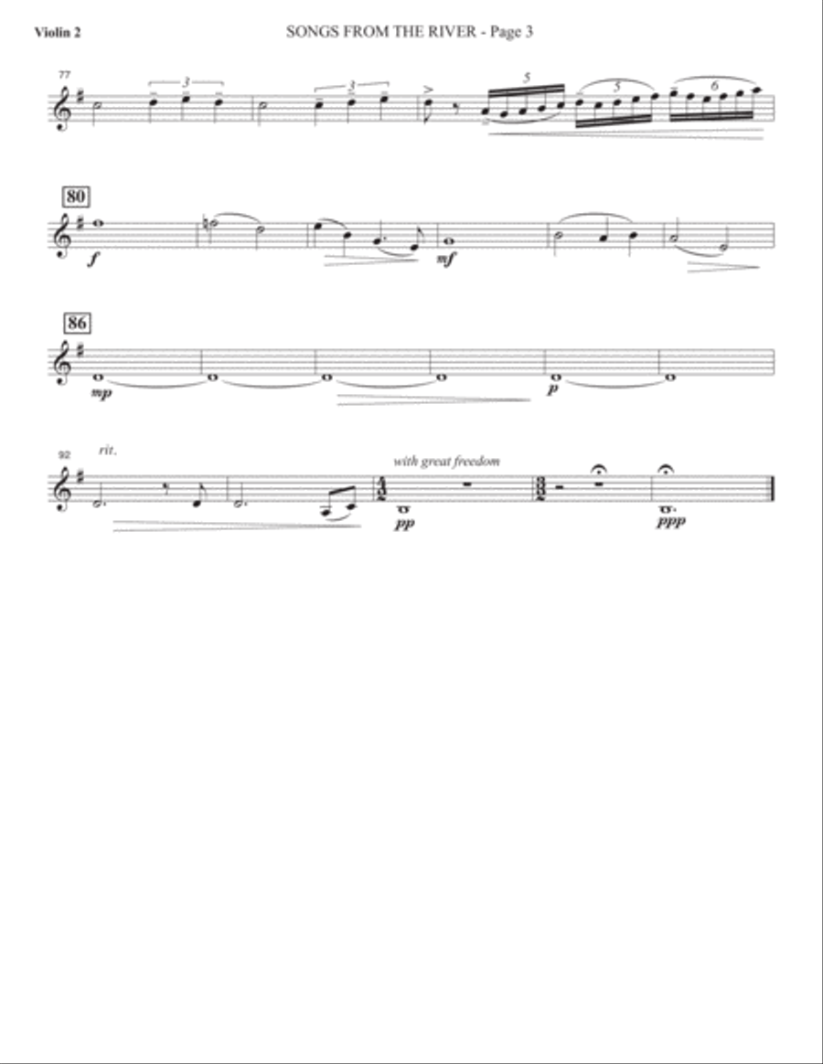 Sacred Places - Violin 2 Choir scores gallery preview page 4