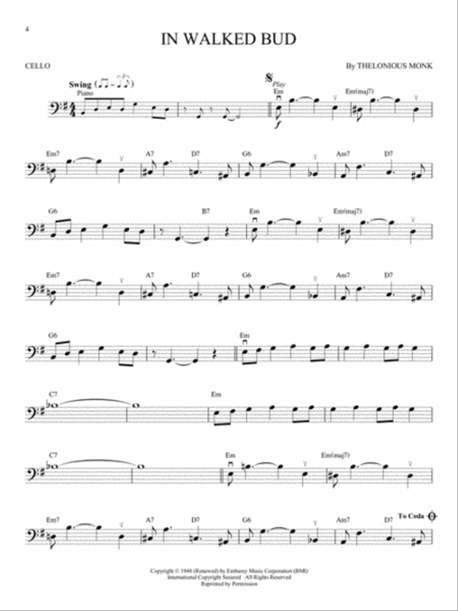 Jazz Classics Cello scores gallery preview page 4