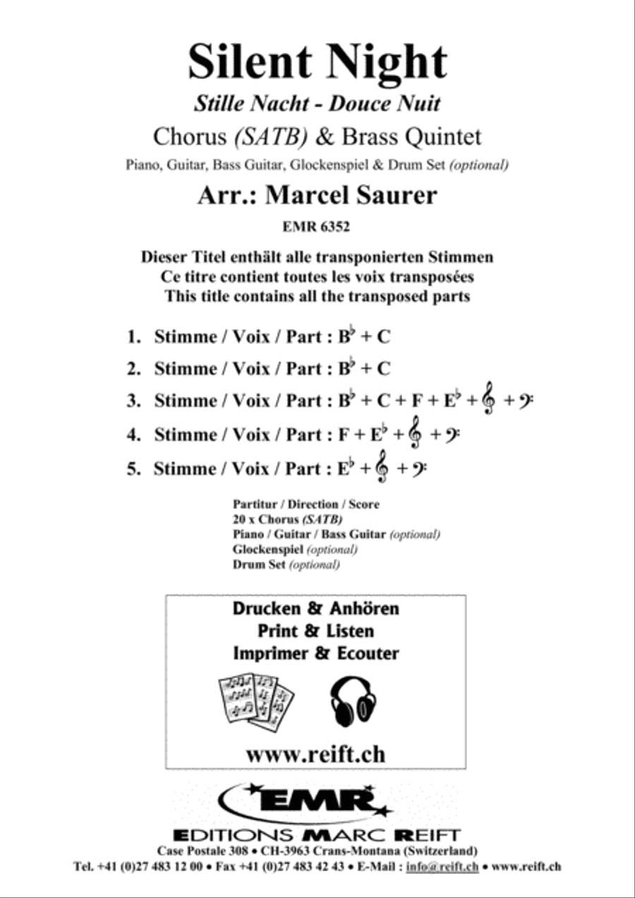 Silent Night Silent Night 4-Part scores gallery preview page 2
